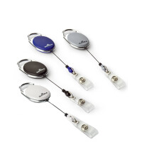 DURABLE Ausweishalter mit Jojo, oval, schwarz