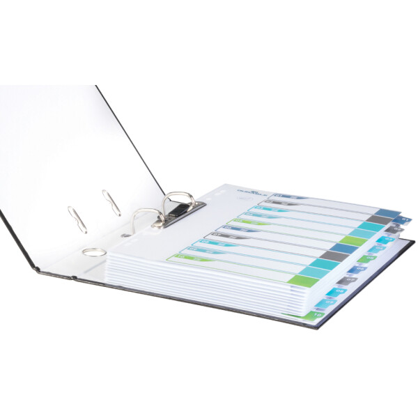 DURABLE Kunststoff-Register, Zahlen, A4+, 12-teilig, 1 - 12