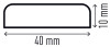 DURABLE Flächenschutzprofil S10, Länge: 1 m, schwarz gelb