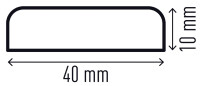 DURABLE Flächenschutzprofil S30R, Länge: 1 m, schwarz gelb