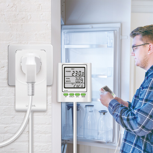 LogiLink Energiekosten-Messgerät mit CO2-Emissionsberechnung