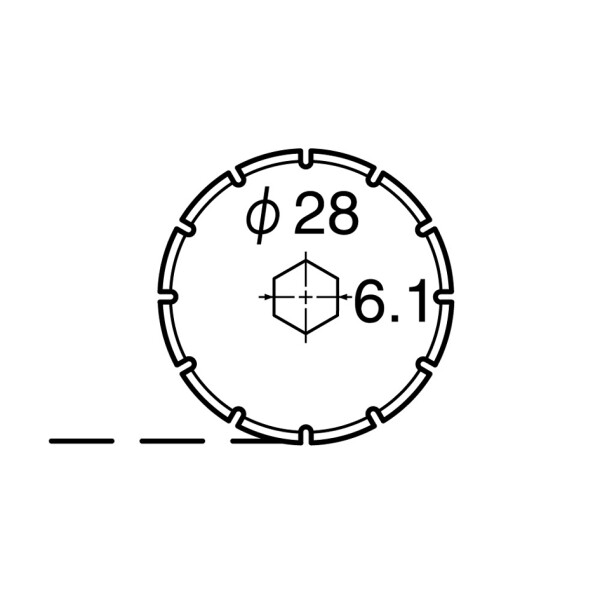 NT Cutter Ersatzklinge BW-28P, Wellenschnitt