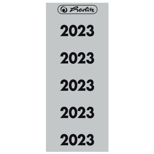 herlitz Ordner-Inhaltsschild Jahreszahl 2024, gr&uuml;n