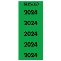herlitz Ordner-Inhaltsschild Jahreszahl 2024, grün