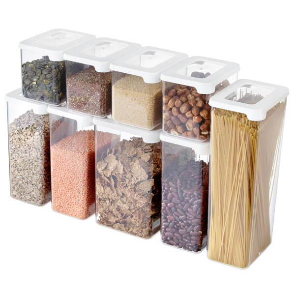 smartstore Trockenvorratsdose, 0,35 Liter, transparent wei&szlig;