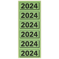 ELBA Inhaltsschild "2024", grün, Maße: (B)57 x (H)25 mm