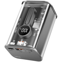LogiLink Powerbank mit Display, 10.000 mAh, schwarz