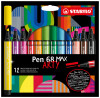 STABILO Fasermaler Pen 68 MAX, 4er Etui ARTY
