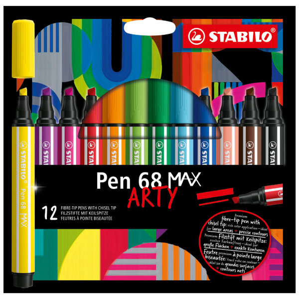 STABILO Fasermaler Pen 68 MAX, 18er Kartonetui ARTY