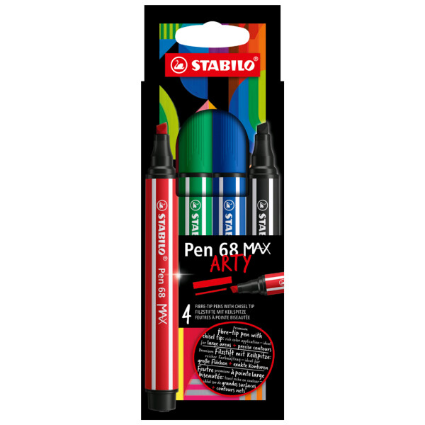STABILO Fasermaler Pen 68 MAX, 18er Kartonetui ARTY