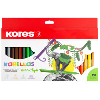 Kores Fasermaler "Korello", breit, 12er...