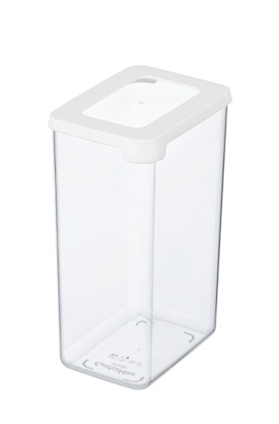 GastroMax Trockenvorratsdose, 1,65 Liter, transparent weiß