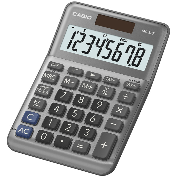 CASIO Tischrechner MS-80F, 8-stellig, silber