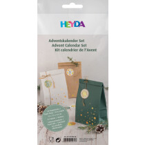 HEYDA Adventskalender-Set, Papiertüten, 3-farbig, klein