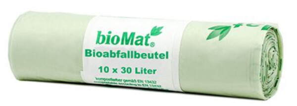 PAPSTAR Bioabfallbeutel "bioMAT", 30 Liter, grün