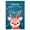 SUSY CARD Weihnachtskarte "Rentier mit Lichterkette"