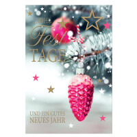 SUSY CARD Weihnachtskarte "Roter Tannenzapfen"