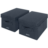 LEITZ Aufbewahrungsbox aus Stoff, Größe S, 2er...