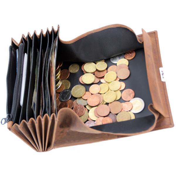 Alassio Kellnerbörse, aus Hunter-Leder, grau