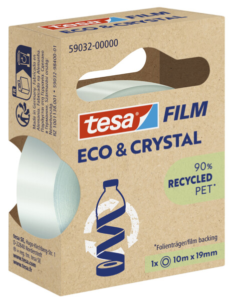 tesa Film ECO & CRYSTAL, transparent, 19 mm x 10 m