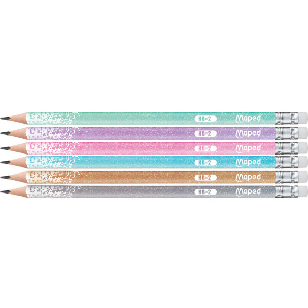 Maped Bleistift GLITTER, mit Radierer, HB