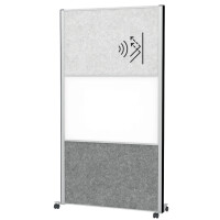 MAUL Stellwandsystem MAULconnecto, 2x Akustik 1x Whiteboard