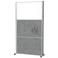 MAUL Stellwandsystem MAULconnecto, 2x Akustik 1x Whiteboard