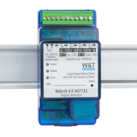 W&T Web-IO 4.0 Digital, 4 x In Out, 10 100 BaseT, blau