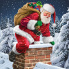 PAPSTAR Weihnachts-Motivservietten "Down the Chimney"