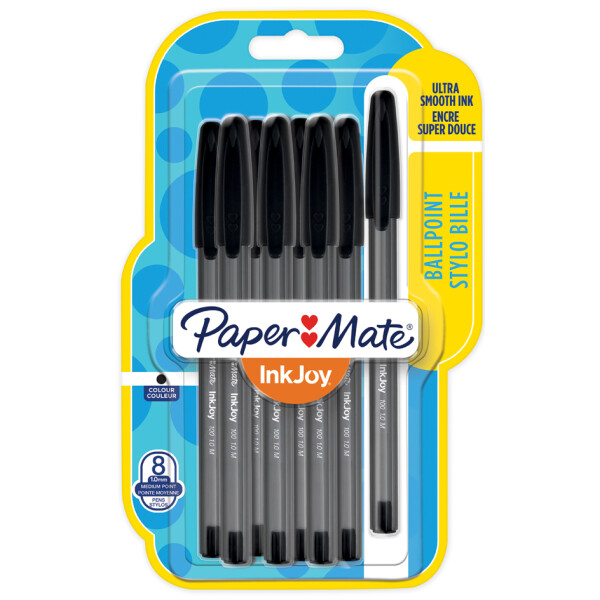 Paper:Mate Kugelschreiber InkJoy 100, 8er Blister, schwarz