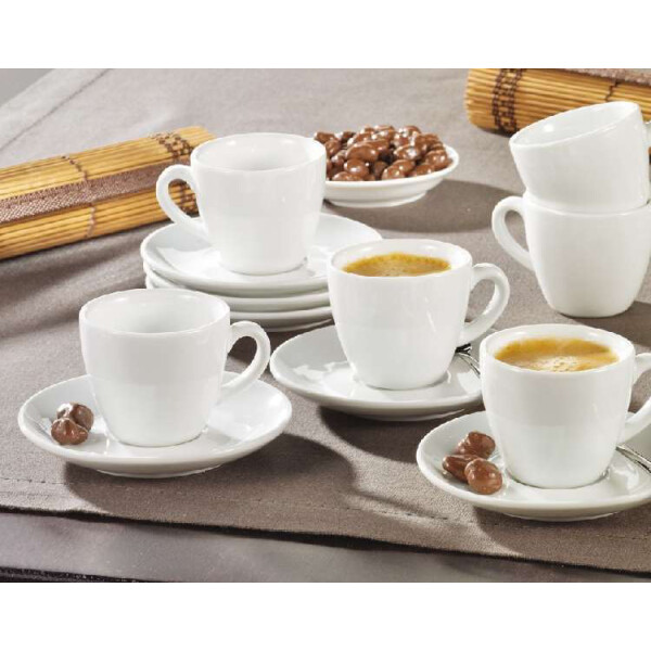 Esmeyer Espresso-Tassen "Bistro", 6er Set, weiß