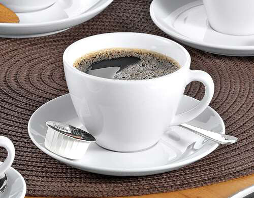 Esmeyer Kaffee-Tassen "Bistro", 6er Set, weiß