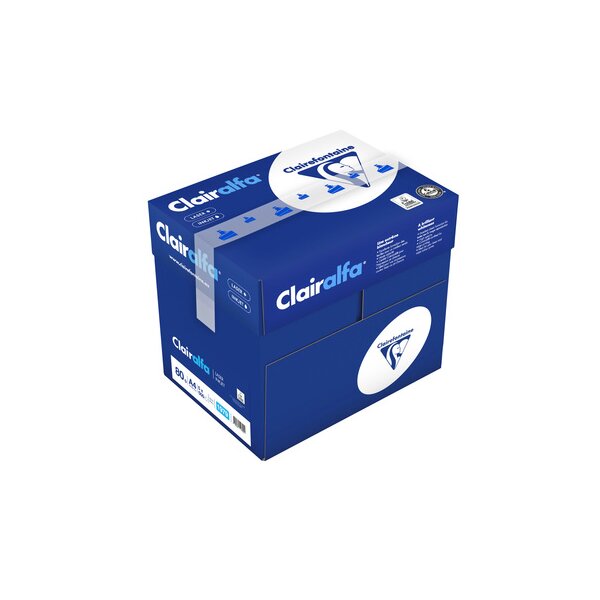 CLAIREFONTAINE Clairalfa Premiumpapier hochwei&szlig; A4 80g - 1 Palette (120.000 Blatt)