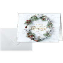 sigel Weihnachtskarte "Christmas wreath", DIN...
