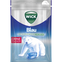 WICK Blau Hustenbonbon Menthol, zuckerfrei, 72 g Packung