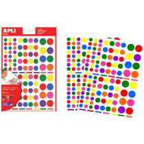 APLI kids Sticker "Rund", auf Bogen, farbig sortiert