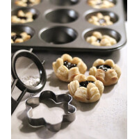 GastroMax Muffin-Backform, aus Karbonstahl, für 12...