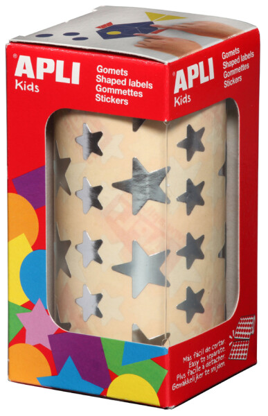 APLI kids Sticker "Sterne", auf Rolle, silber
