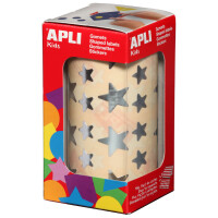 APLI kids Sticker "Sterne", auf Rolle, silber