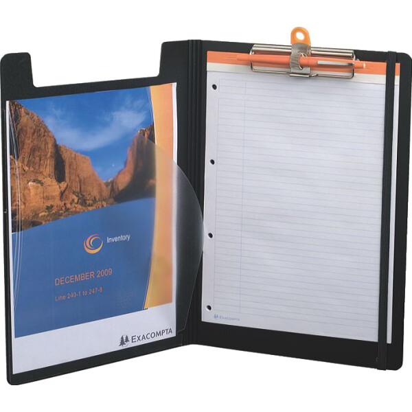 EXACOMPTA Klemmbrett-Mappe EXABOARD, DIN A4, PP, schwarz