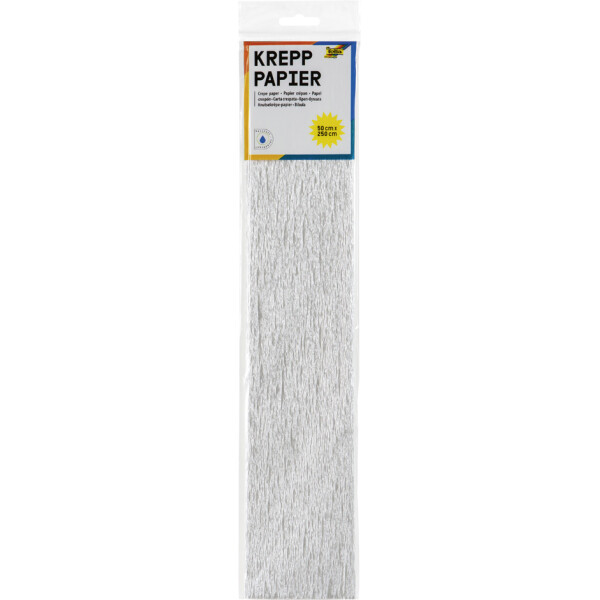 folia Krepppapier-Lagen, (B)500 mm x (L)2,5 m, silber