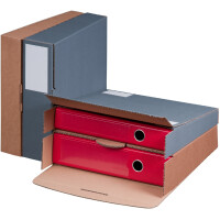 SMARTBOXPRO Ordner-Versandkarton, braun, (B)50 - 80 mm