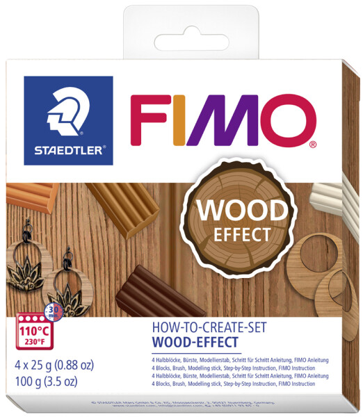 FIMO SOFT Modelliermasse-Set WOOD EFFECT, ofenhärtend