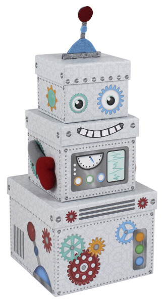 Clairefontaine Geschenkboxen-Set "Roboter", 3-teilig