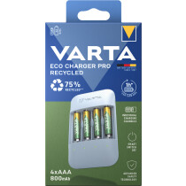 VARTA Ladegerät Eco Charger Pro Recycled, inkl. 4x...