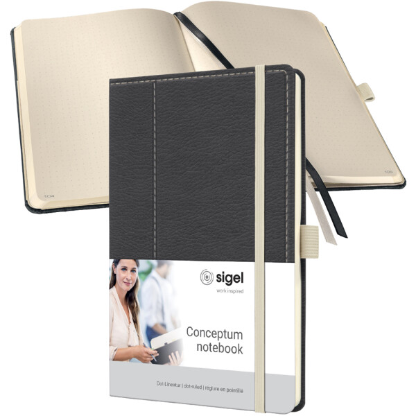sigel Notizbuch Conceptum Design Casual, DIN A4, grau rot
