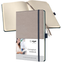 sigel Notizbuch Conceptum Design Casual, DIN A5, grau rot