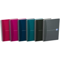 Oxford Office Spiralbuch, DIN A5, kariert, 90 Blatt, Karton