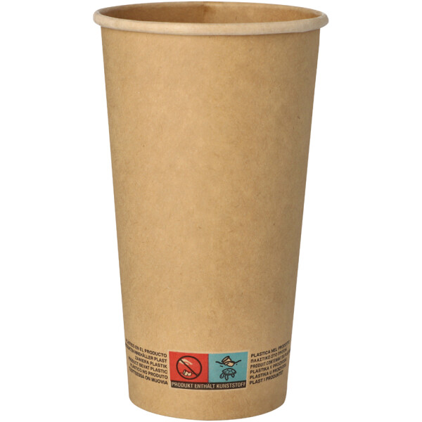PAPSTAR Papp-Trinkbecher "pure", 0,5 l, braun