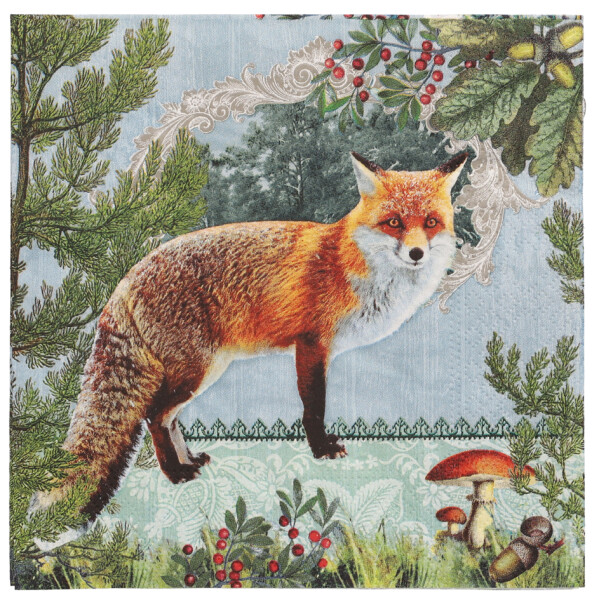 PAPSTAR Motiv-Servietten "Fox Portrait", 330 x 330 mm